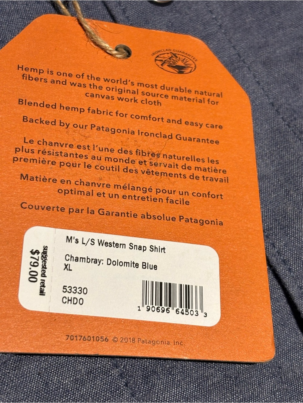 Patagonia Men’s XL Long-Sleeve Western Snap Shirt - Picture 3 of 8